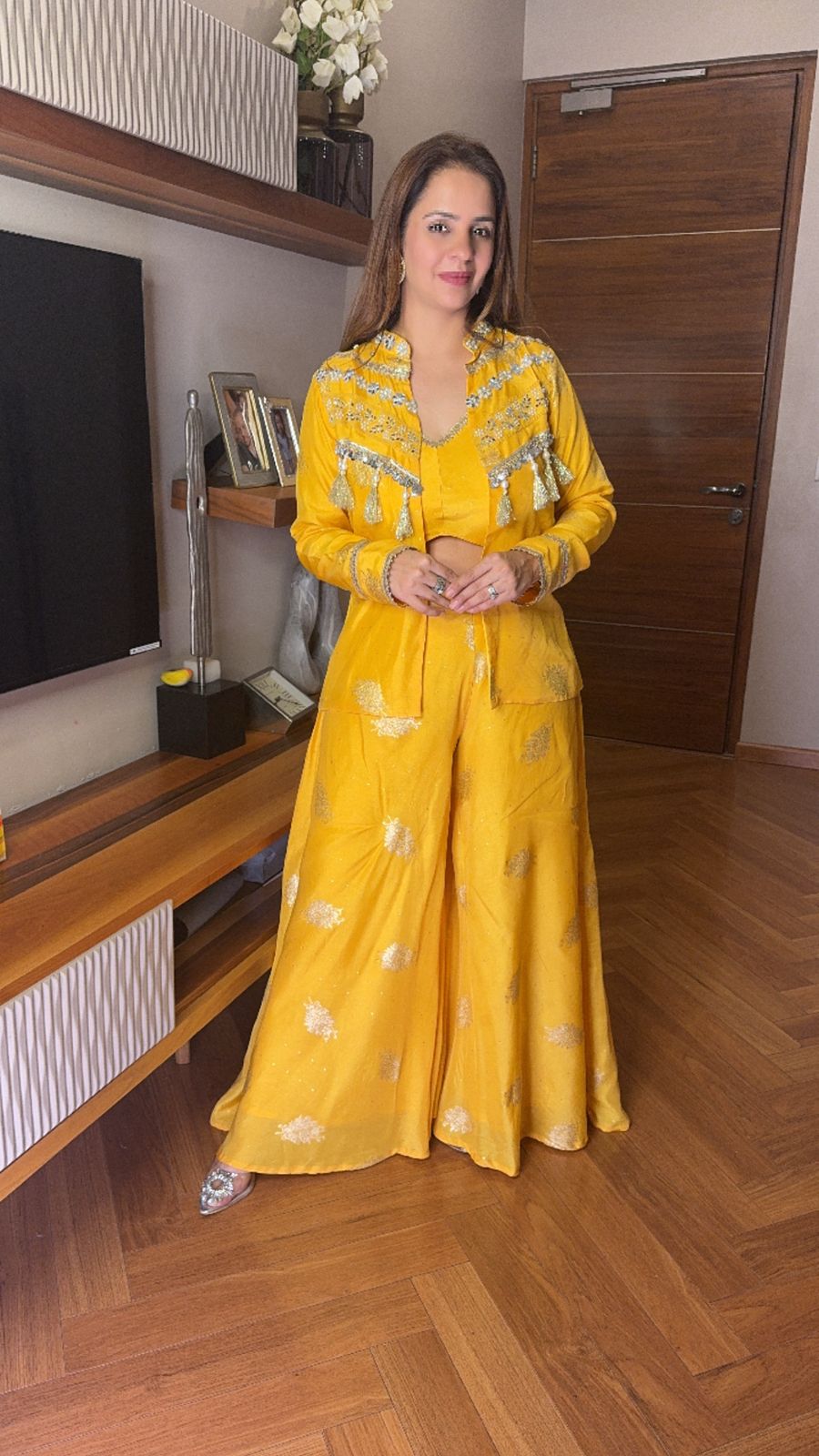 3 Piece Haldi Flare Pant Set MC039