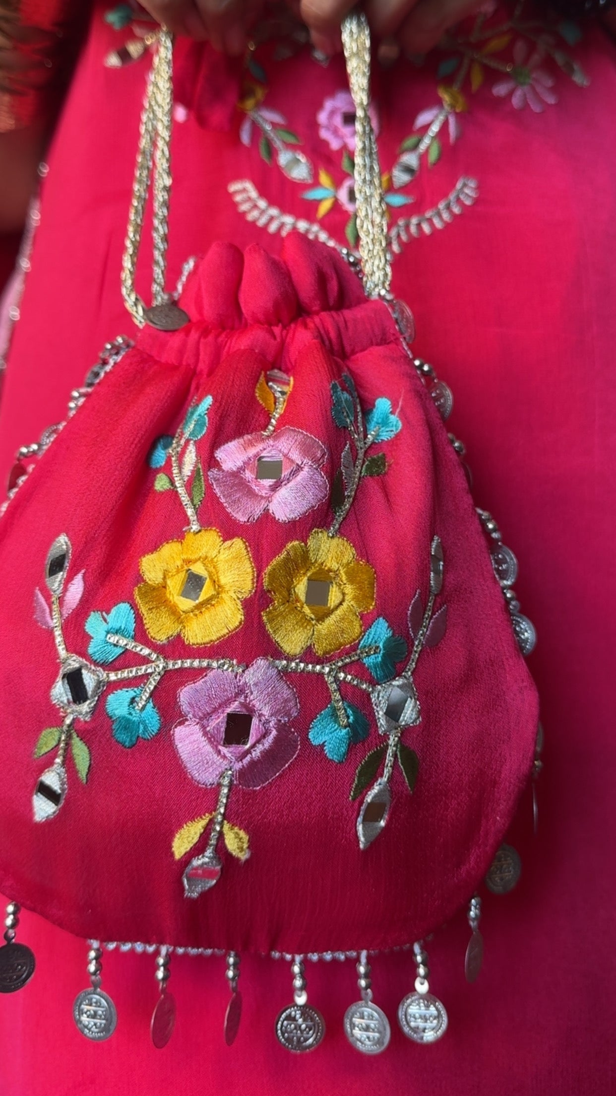 CHOGA SET WITH POTLI PURSE