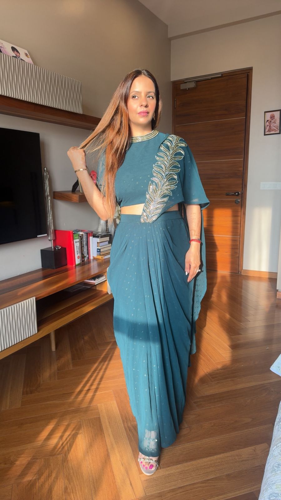 LEAF DRAPE SAREE