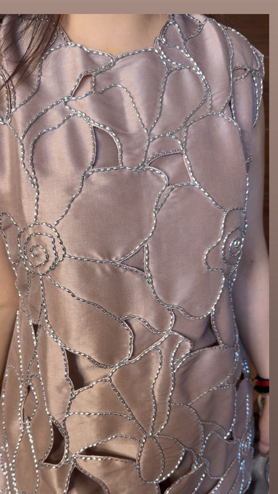 ROSE GOLD CUT WORK CORDSET