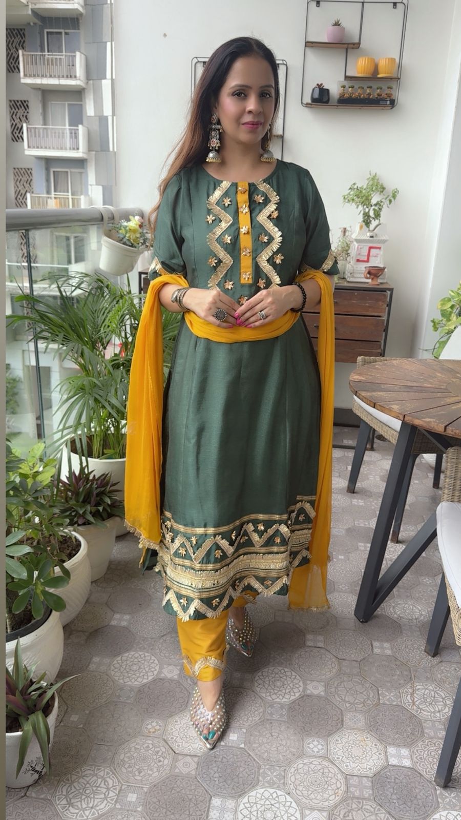 GOTA PATTI LONG SUIT SET