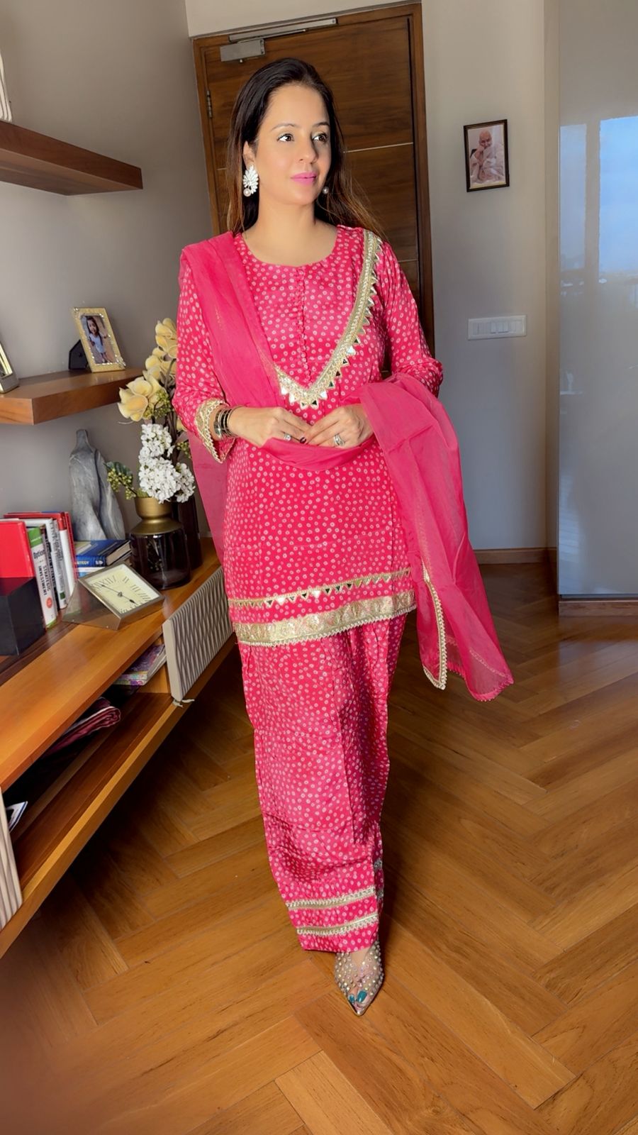 BANDHANI PRINT FARSHI SET
