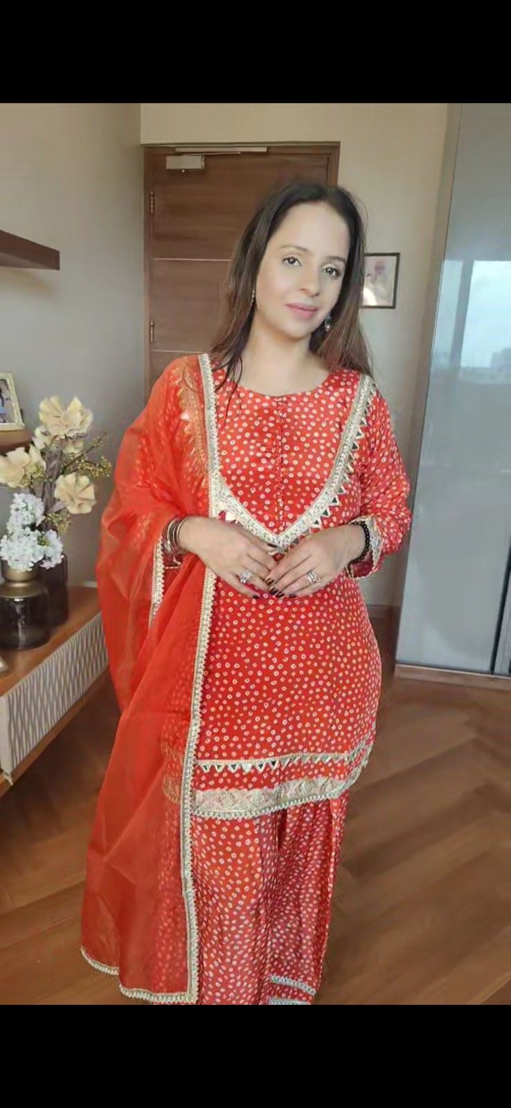 BANDHANI PRINT FARSHI SET