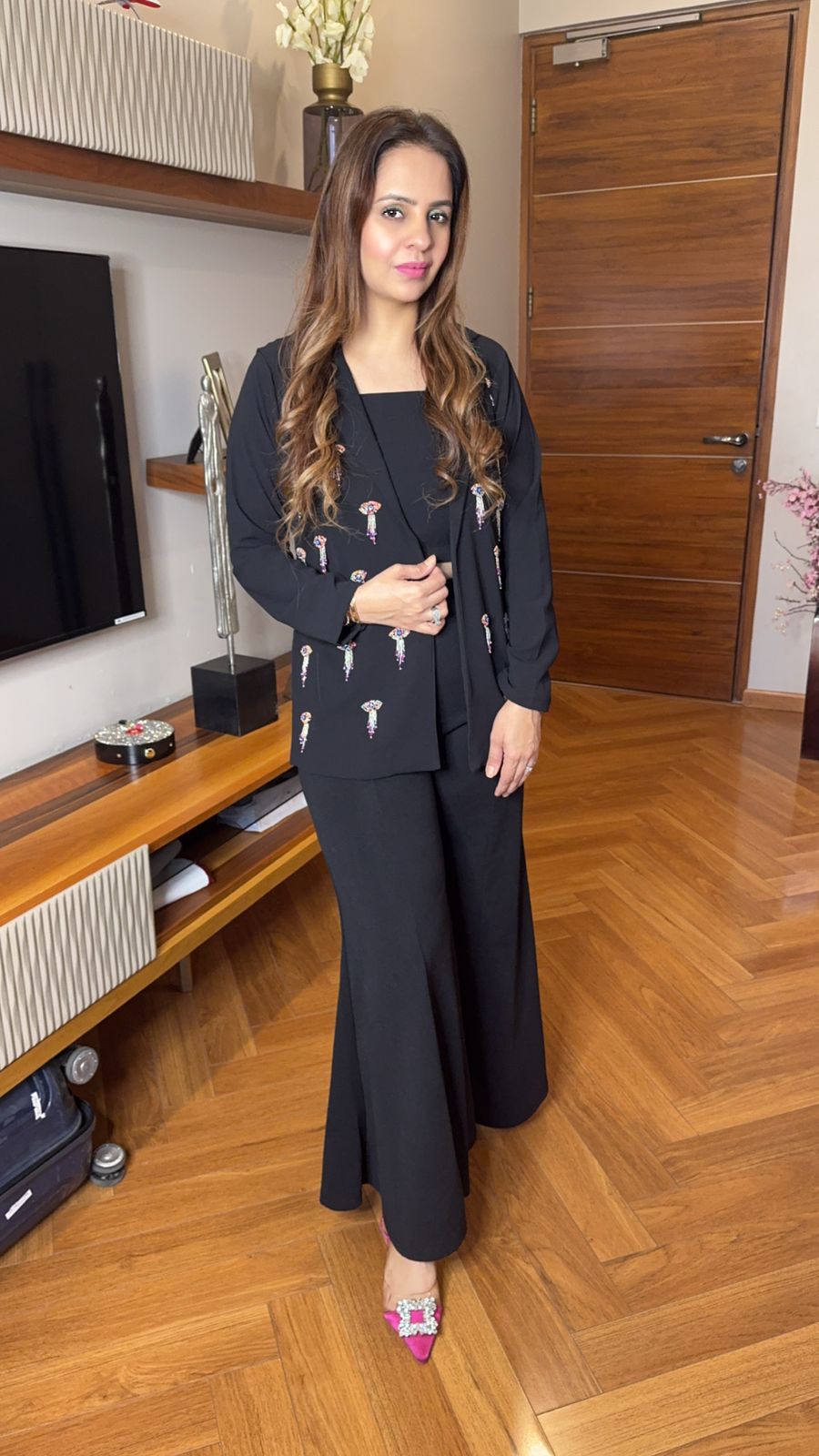 Evil Eye Blazer Set With Bottom MC021