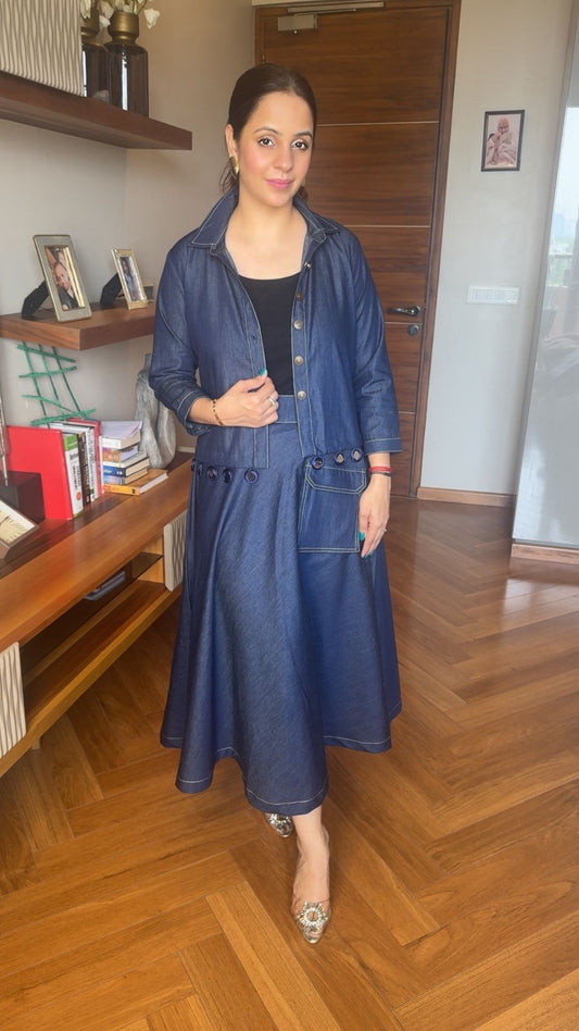 DENIM SKIRT SET