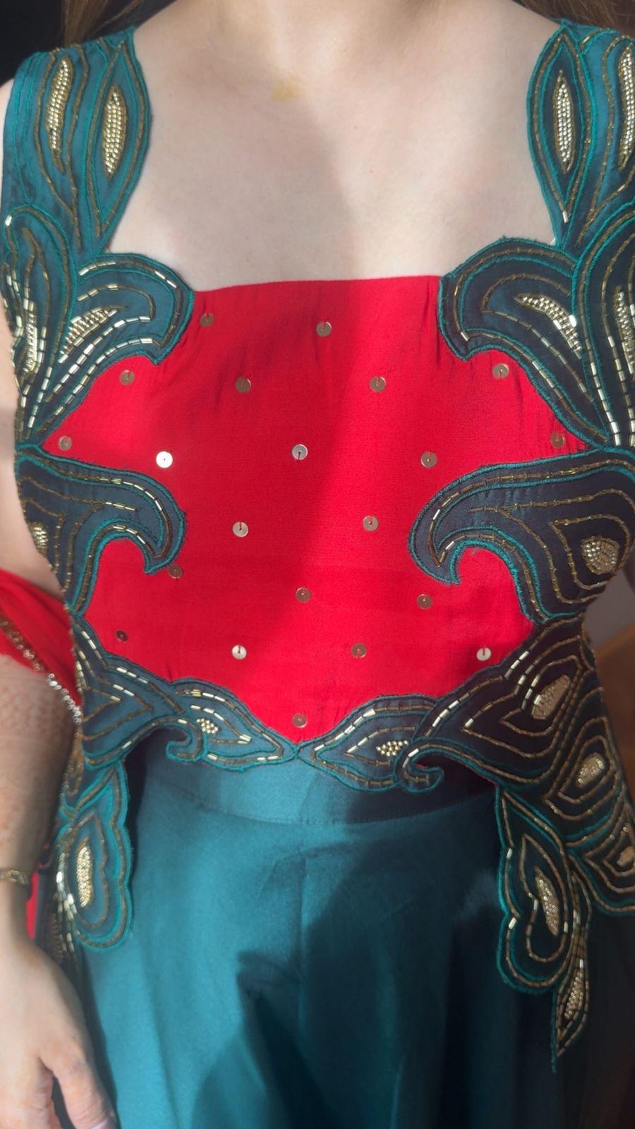 GREEN LEHENGA  DUPATTA SET