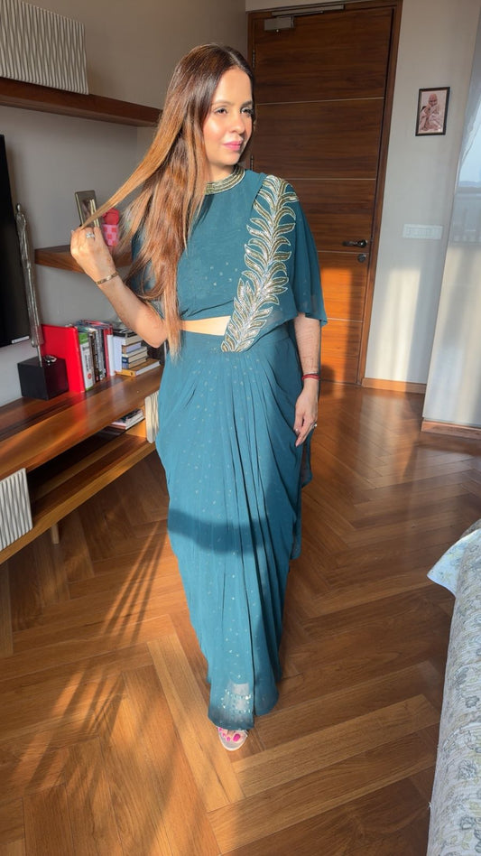 LEAF DRAPE SAREE