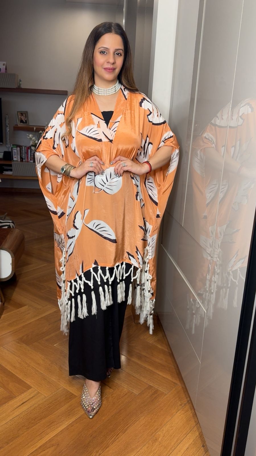LEAF KAFTAN SET