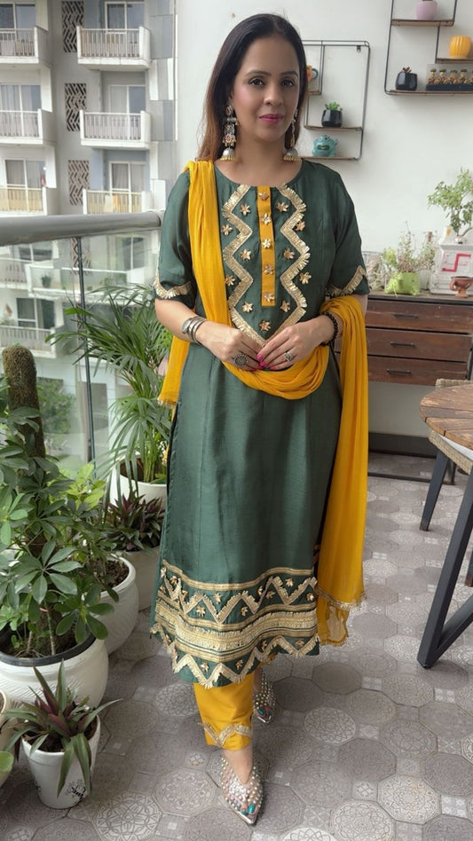 GOTA PATTI LONG SUIT SET