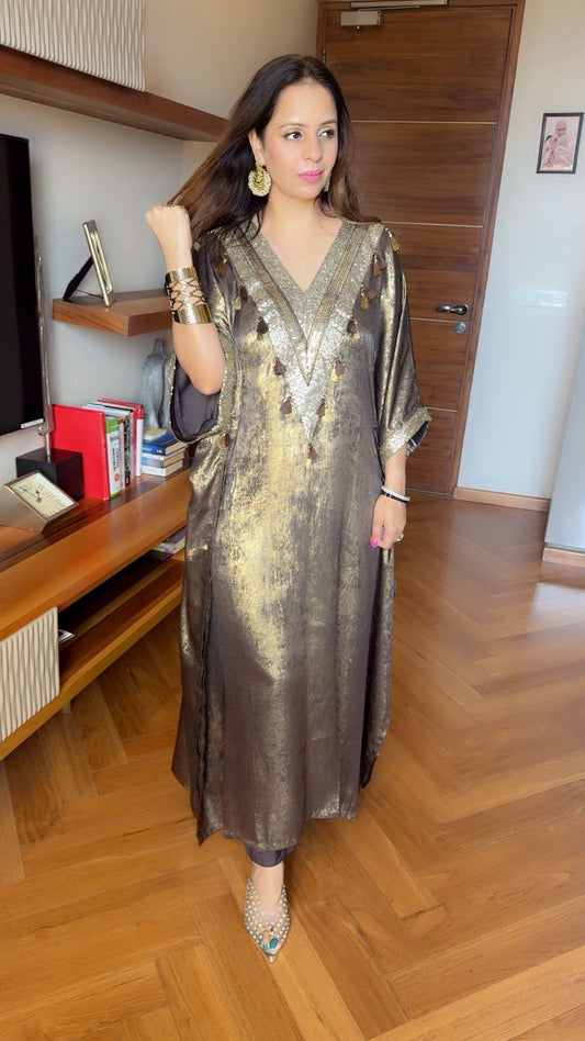 COPPER LONG KAFTAN SET