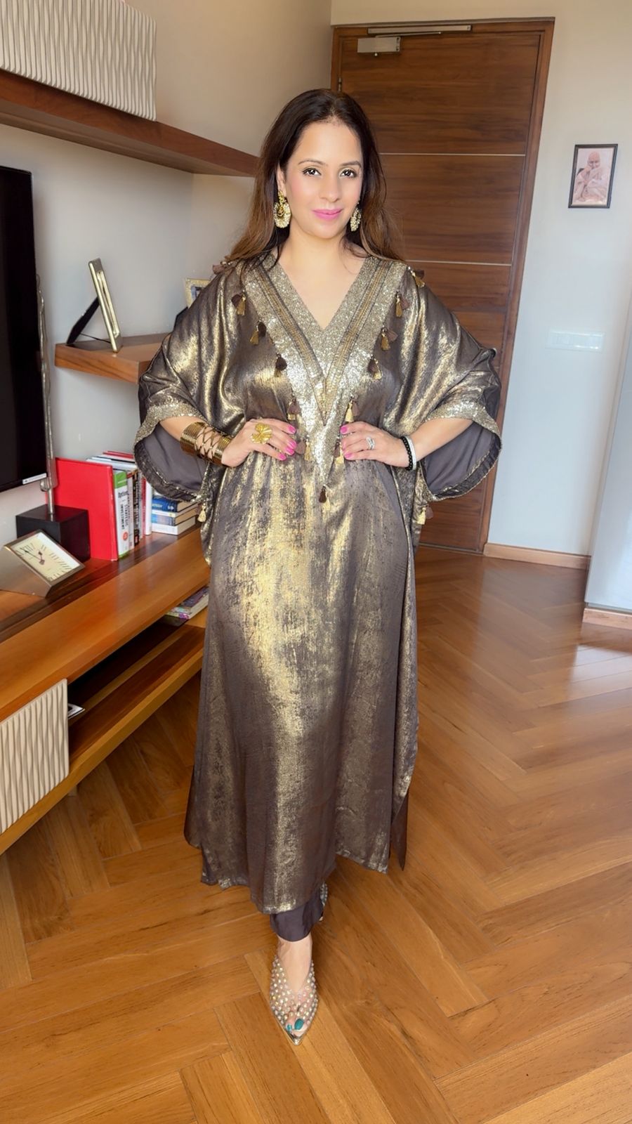 COPPER LONG KAFTAN SET