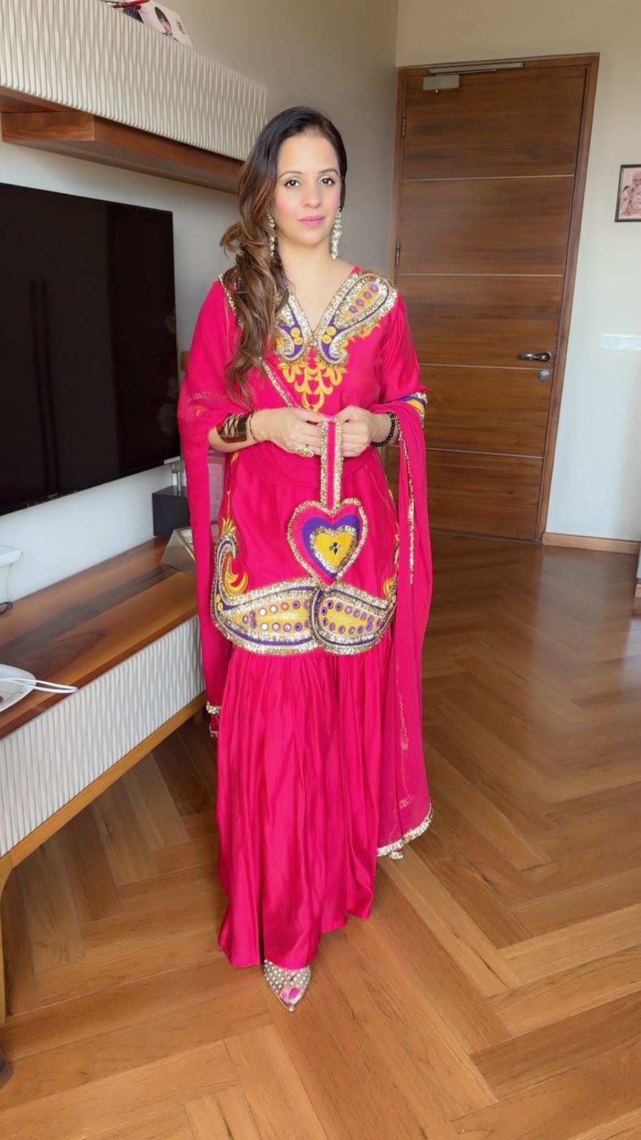 HEART BAG SHARARA SET