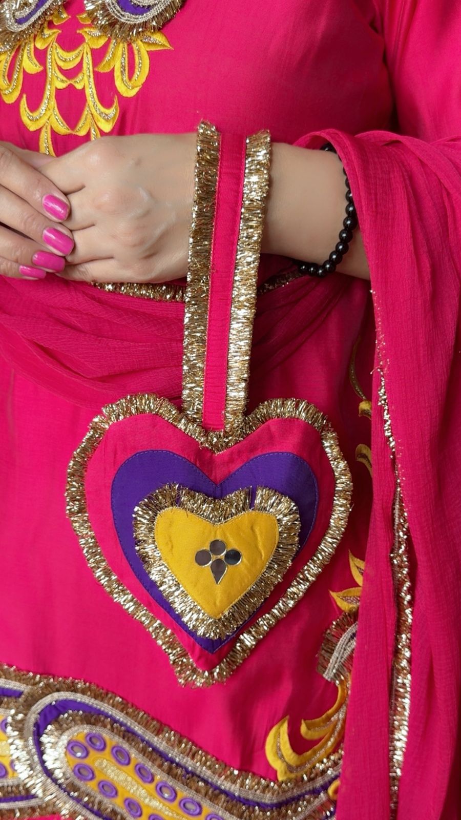 HEART BAG SHARARA SET