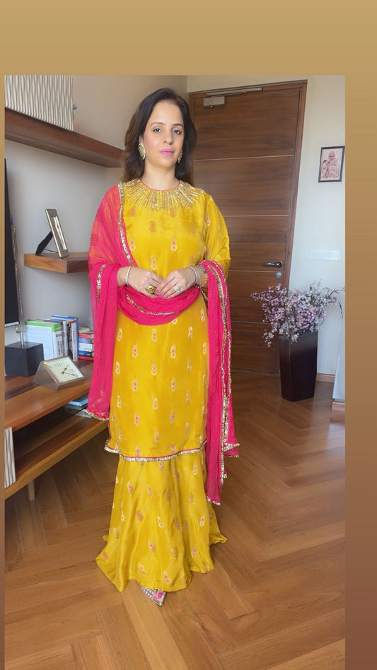 MUSTARD FLARE PANT SET
