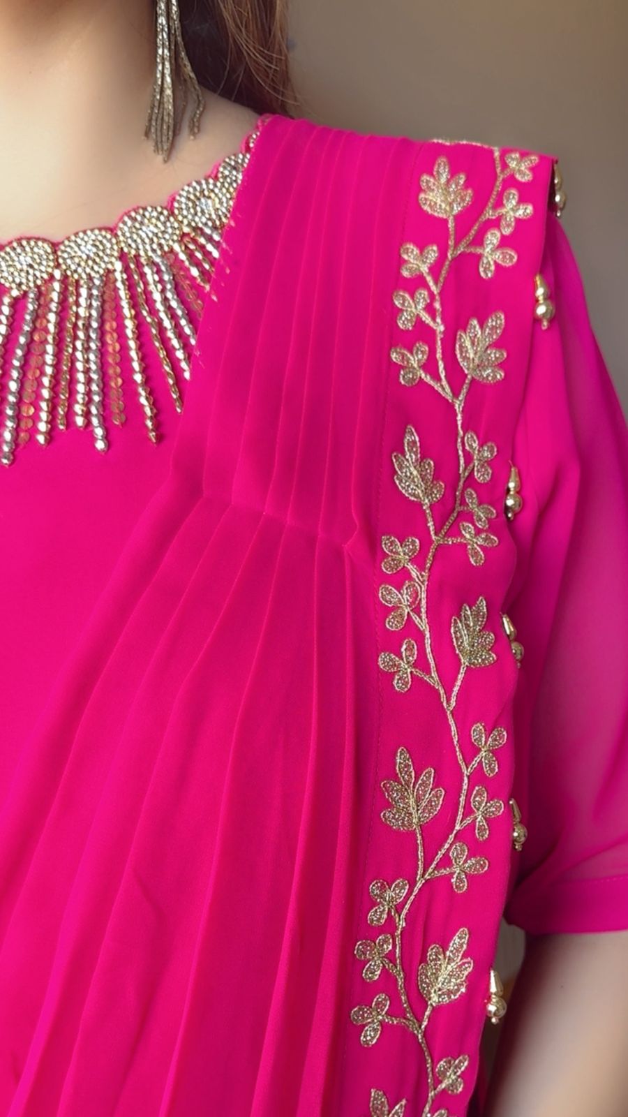 PINK SAREE DRAPE