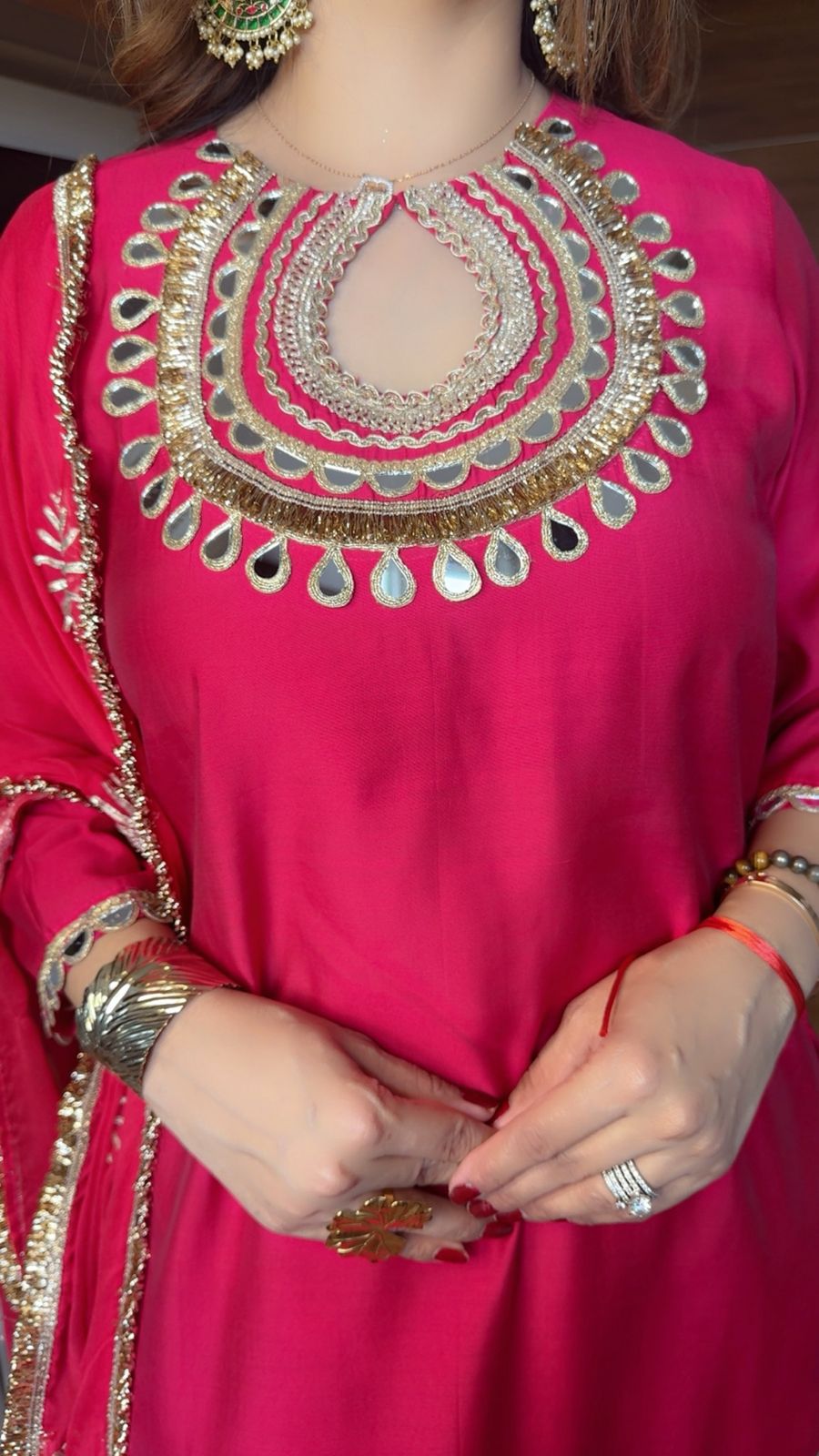 CIRCLE NECK SHARARA SET