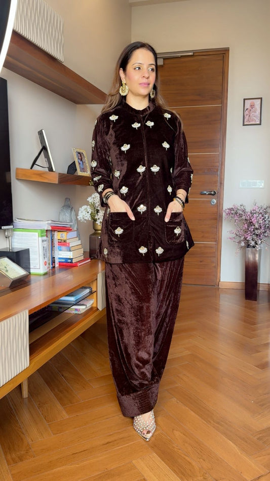 VELVET FARSHI SALWAR SET