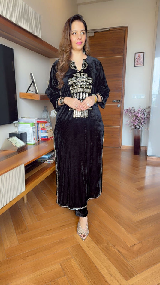 VELVET LONG SUIT SET