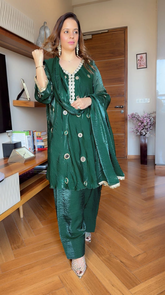 MIRROR GLAM FARSHI SALWAR SET