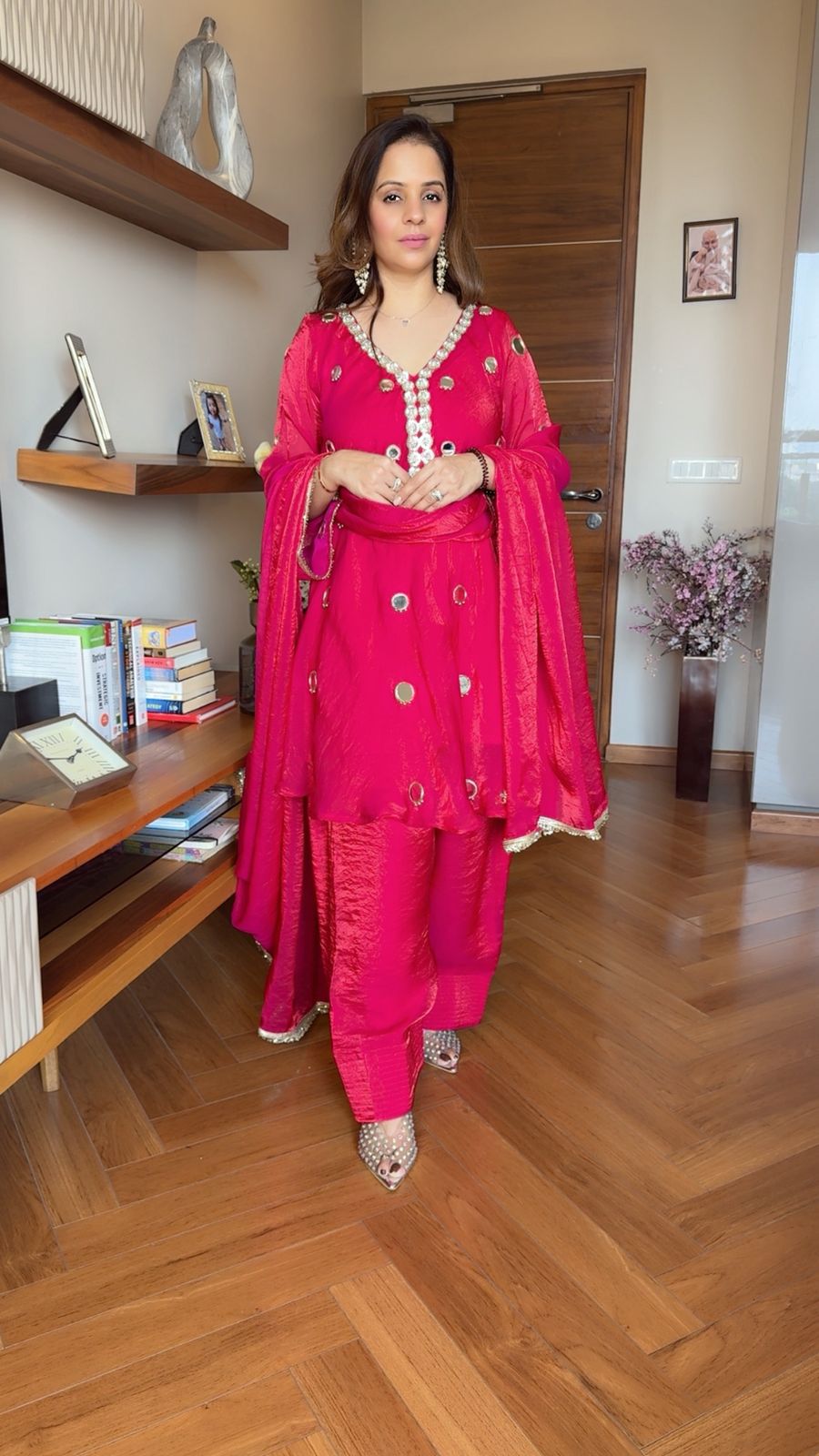 MIRROR GLAM FARSHI SALWAR SET