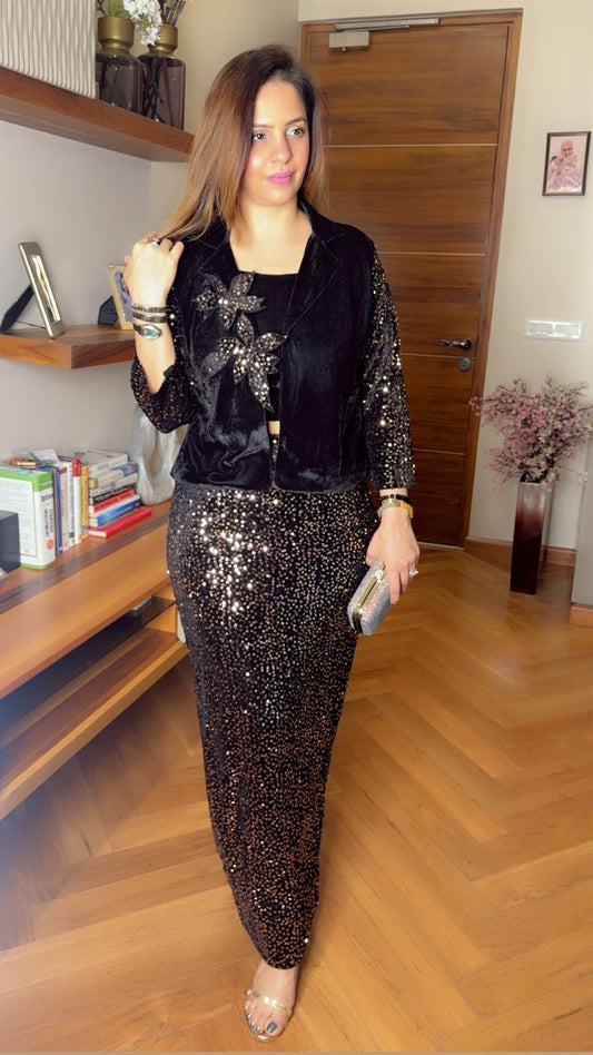 SEQUENCE BLAZER SKIRT SET