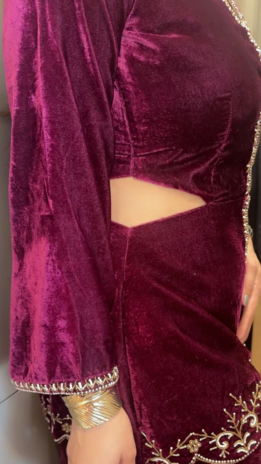 VELVET CUTOUT GARARA SET