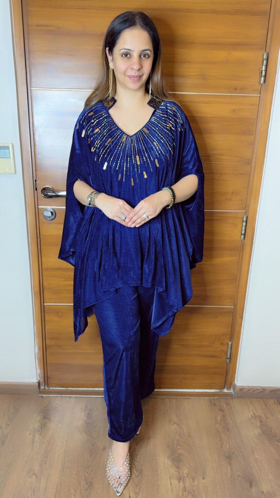 VELVET KAFTAN SET
