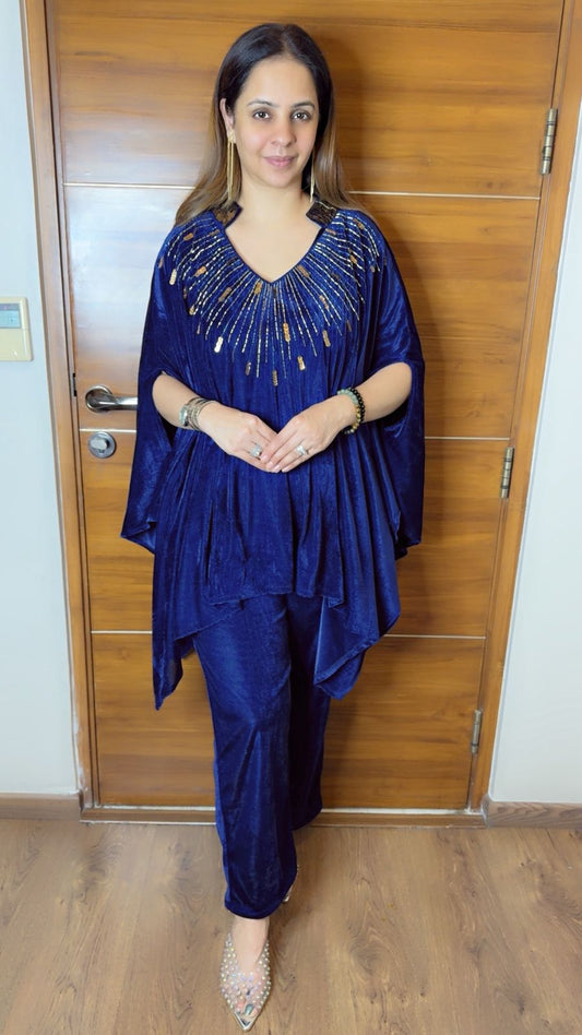 VELVET KAFTAN SET