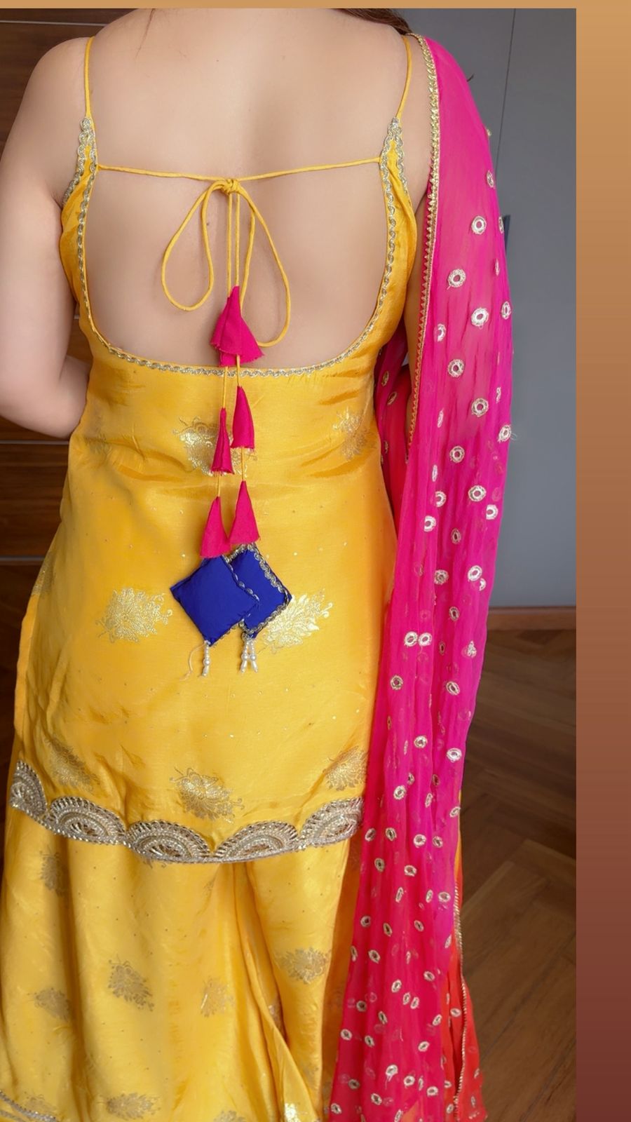 KESAR BACKLESS GHARARA SET