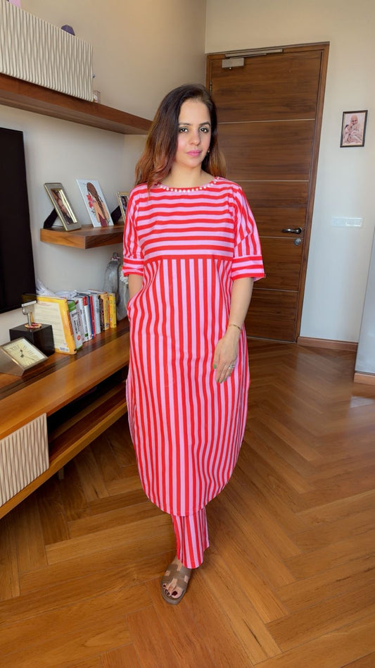 STRIPES KURTA SET