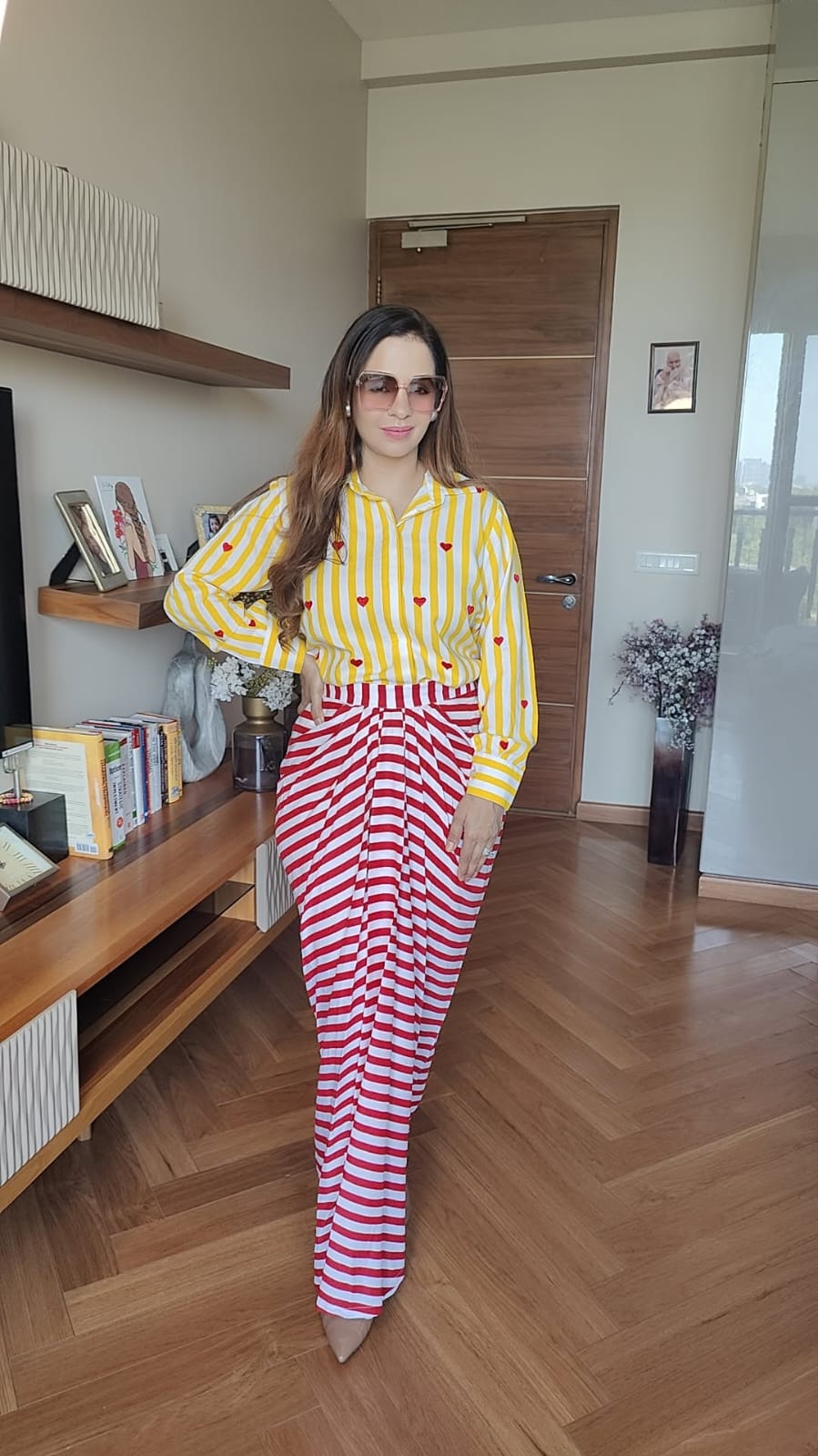 STIRPED SKIRT SET