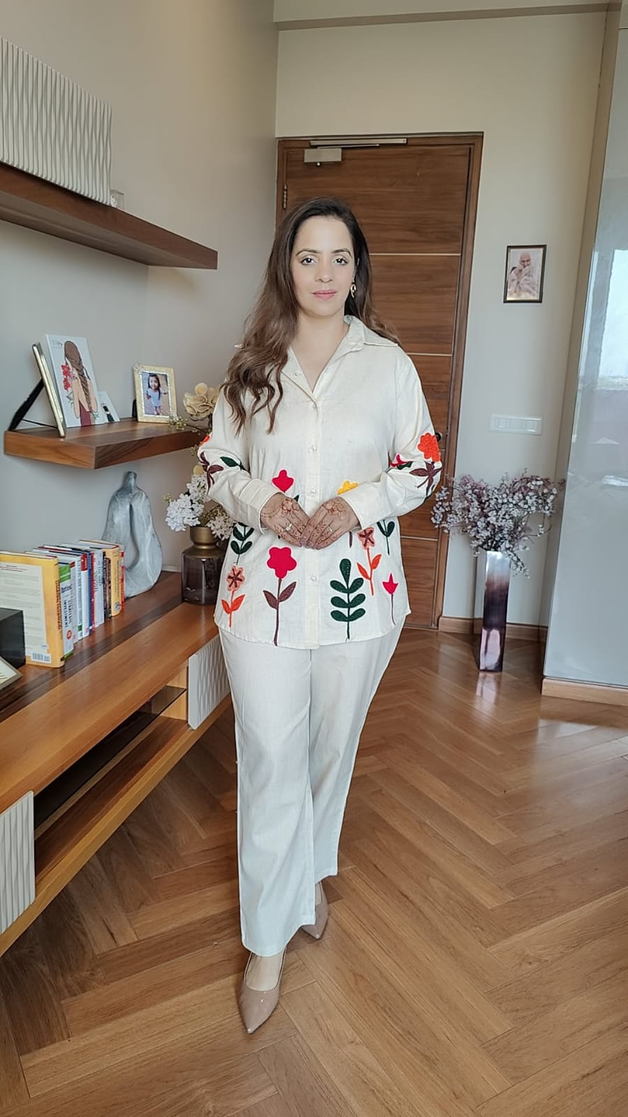 MULTI COLOUR FLORAL CORD SET