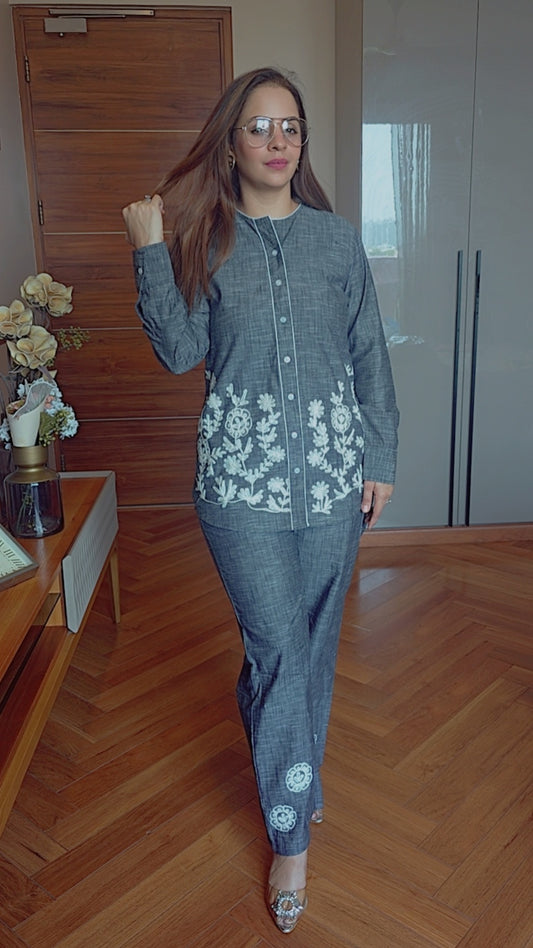GREY CORDSET