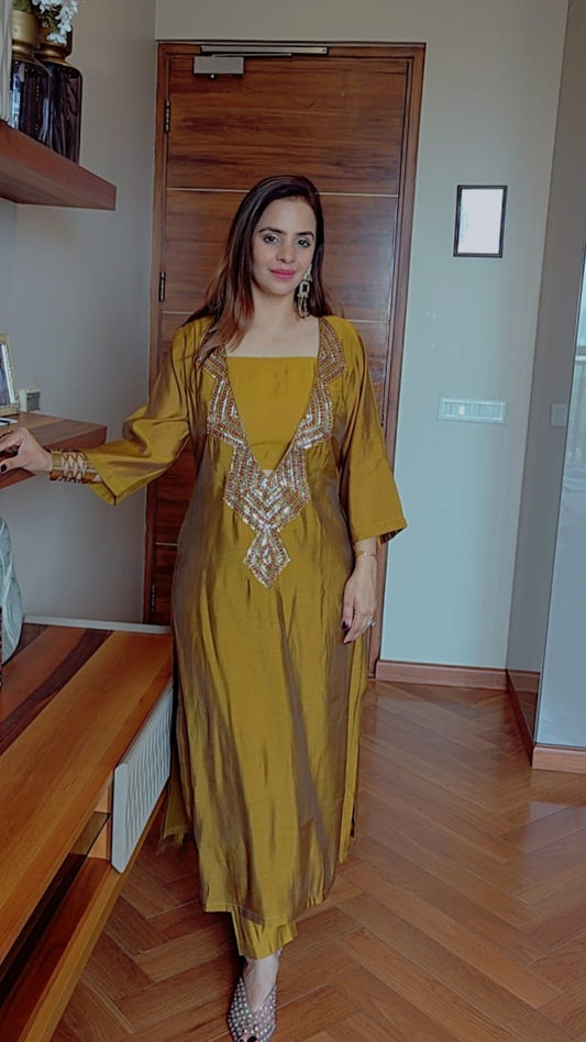 MUSTARD NOOR 3 - PIECE SUIT SET