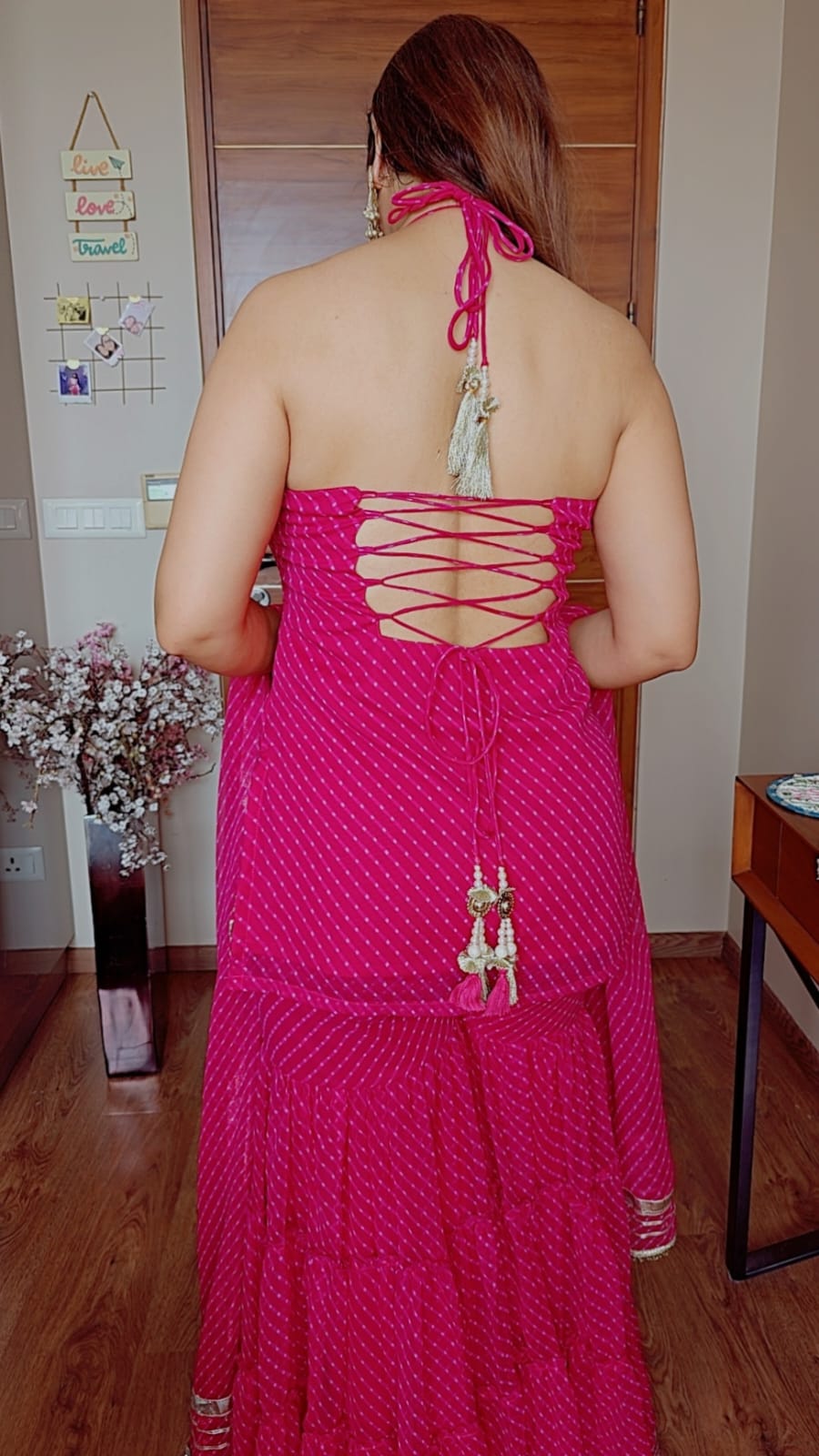 GULNAAR HALTER SHARARA SET