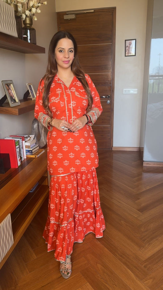 Pathani Kurta With Sharara MC077