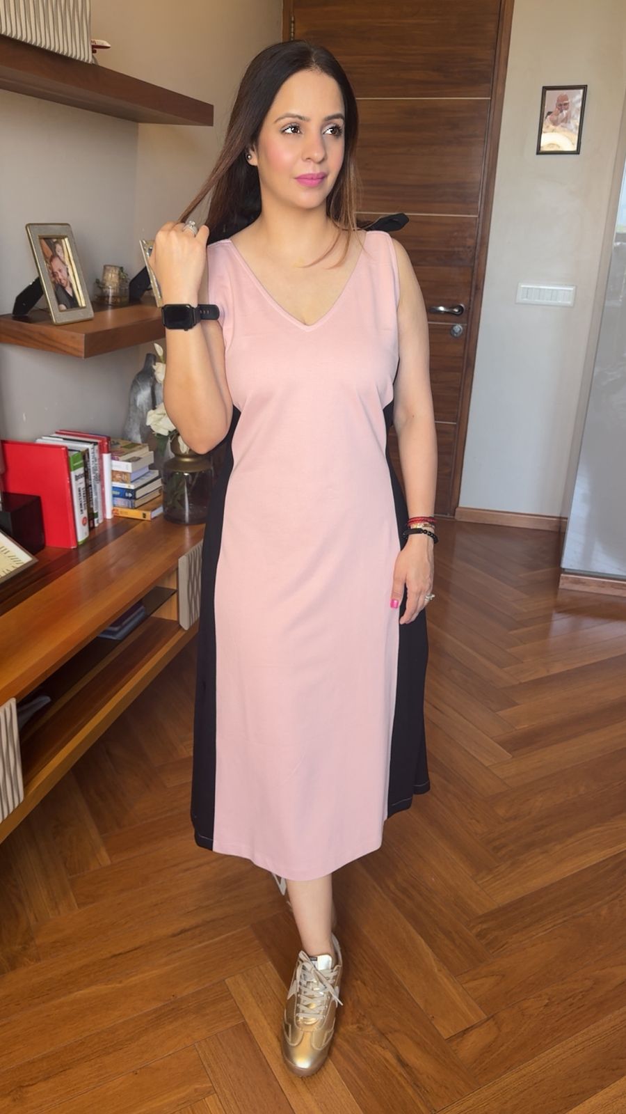 Shoulder Tie Midi Dress MC087