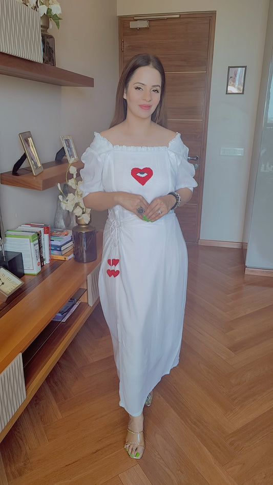 HEART DRAPE DRESS